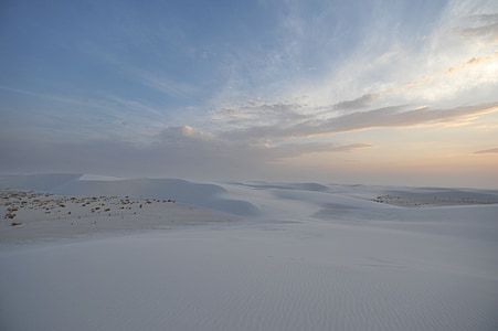 empty snowfield under golden hour thumbnail