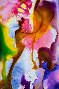 pink,brown and green abstract painting thumbnail