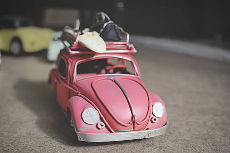 red Volkswagen Beetle miniature thumbnail