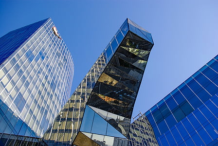 low-angle photography of glass building thumbnail