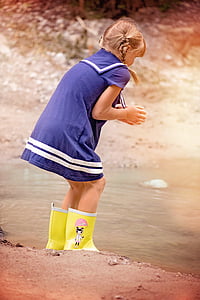 girl standing next to body of water thumbnail