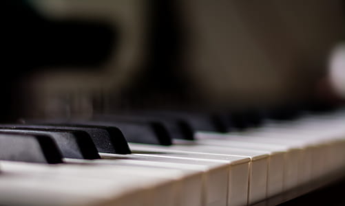 selective focus photography of piano tiles thumbnail