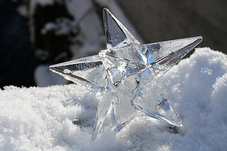 clear star on white snow thumbnail