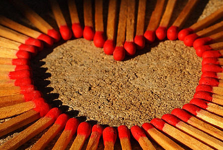 matches on floor with heart formation thumbnail