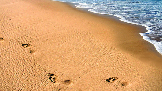 footstep on seashore thumbnail