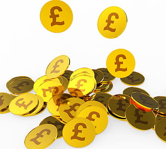 Pound Coins Indicating British Pounds And Revenue thumbnail