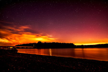 dawn, landscape, nature, sunset thumbnail