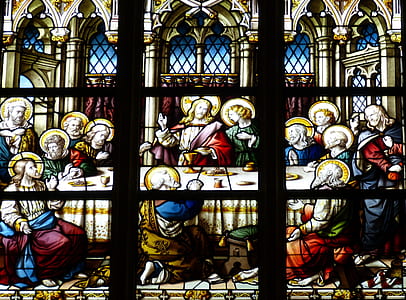 The Last Supper stained glass thumbnail