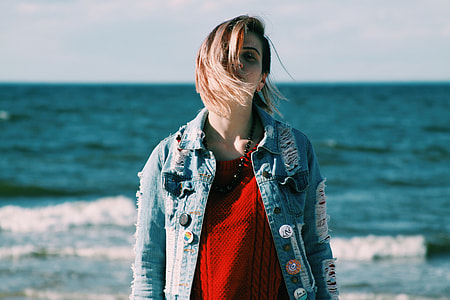 woman standing near sea thumbnail