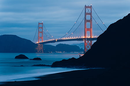 lighted red metal bridge thumbnail