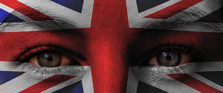 flag of UK with eye digital wallpaper thumbnail