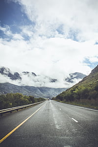 concrete road surrounded by trees on mountain thumbnail