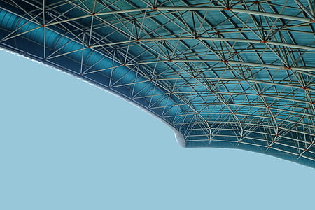 minimalist photography gray and blue structural building thumbnail