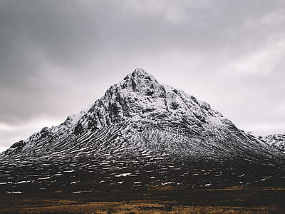 grayscale photography of mountain thumbnail