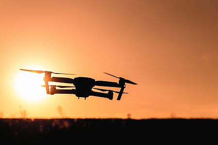 silhouette quadcopter drone thumbnail