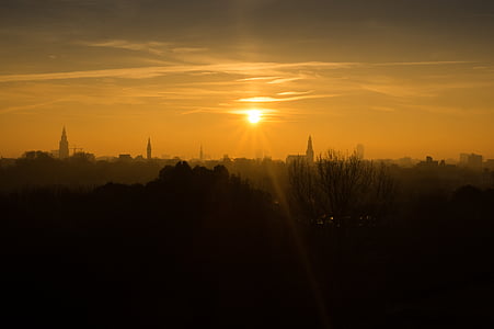 assorted buildings under sunrise thumbnail
