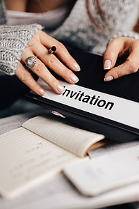 Woman preparing invitations thumbnail