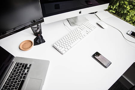 smartphone on white desk thumbnail