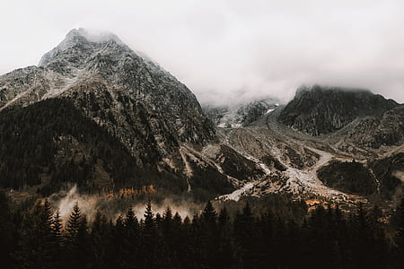 snow, landscape, mountains, nature thumbnail