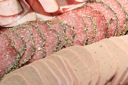 close-up photo of sliced hams thumbnail