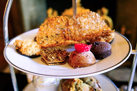 Assorted Pastries on White Plate thumbnail