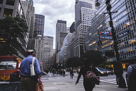 group of people walking in street thumbnail