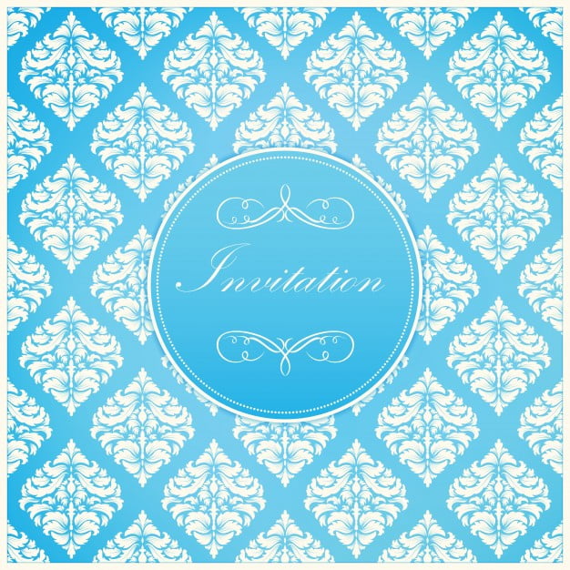Wedding Invitation And Announcement Card With Vintage Background Artwork Elegant Ornate Damask Background Elegant Floral Abstract Ornament Design Template Eps File Free Graphics Uihere