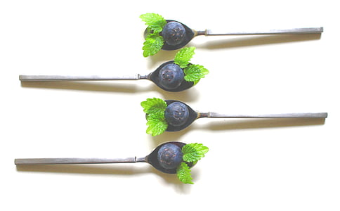 stainless steel spoon with grapes thumbnail