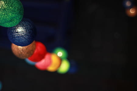 Green Blue and Brown Multicolored Ball Ornament thumbnail