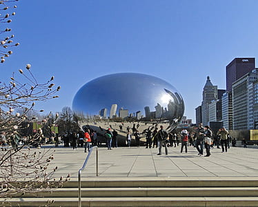 Cloud Gate surrounded with people during daytime thumbnail