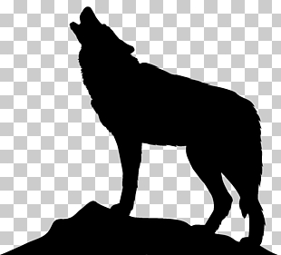 Dog Arctic wolf Icon , Howling Wolf Silhouette PNG clipart