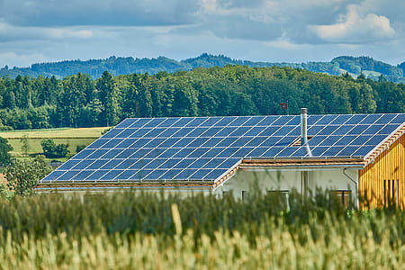 blue solar panel near trees thumbnail