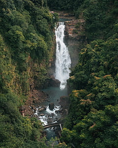 aerial photography of waterfalls thumbnail