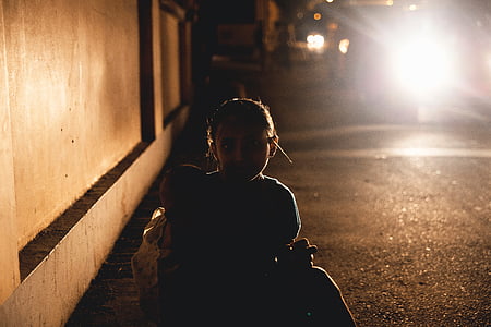 two childrens beside street thumbnail