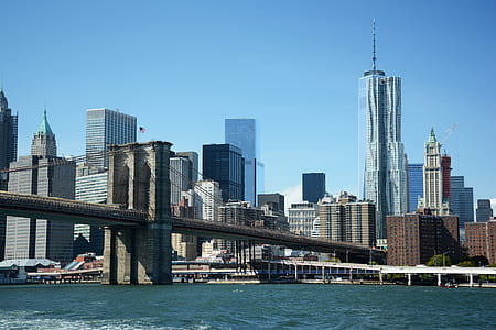 city near body of water at daytime thumbnail