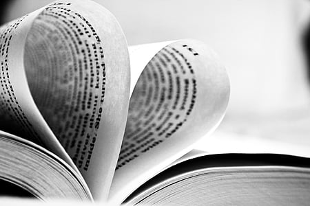 grayscale photography of book thumbnail