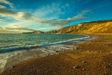 photo of seashore during golden hour thumbnail