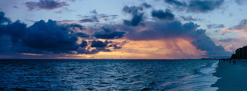 sea, dawn, nature, sky thumbnail