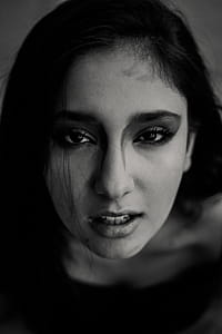 Grayscale Photo of Woman thumbnail