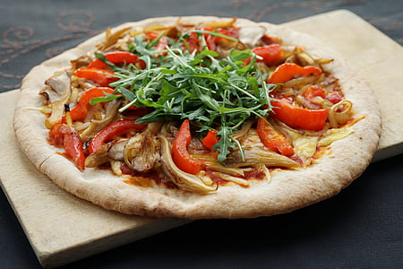 pizza with herb and tomatoes thumbnail