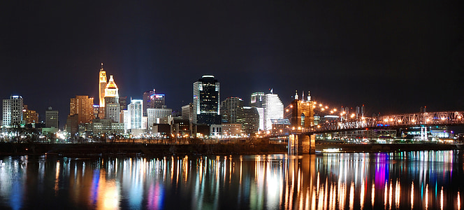 City and Bridge during nighttime thumbnail