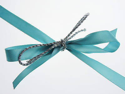 teal bow and gray rope thumbnail