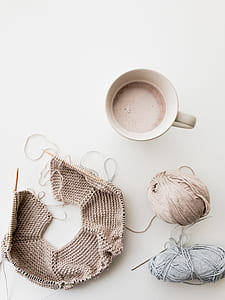top view photography of mug filled with liquid thumbnail