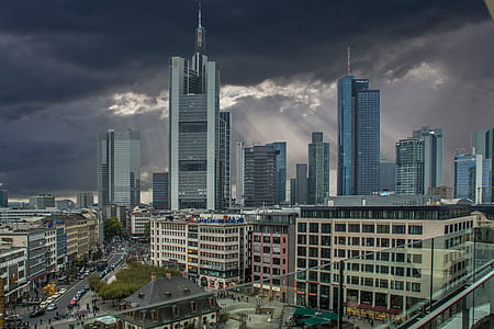 high-rise building under gray sky thumbnail