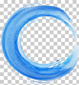 Texture Watercolor painting Airbrush If(we), Blue circle watercolor brush, round blue wave artwork PNG clipart
