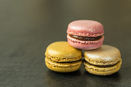 Closeup shot of mini macaroons with a chocolate centre. Image captured with a Canon 6D thumbnail