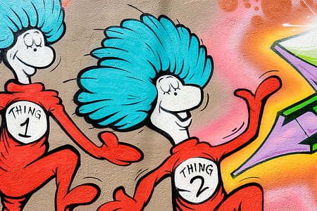 Cat in the hat Thin 1 and 2 illustration thumbnail