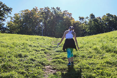 woman walking at the greenfield thumbnail