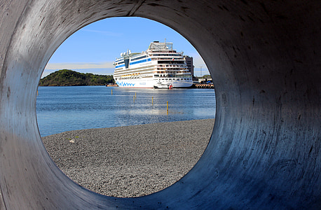 white cruise ship on body of water during daytime thumbnail