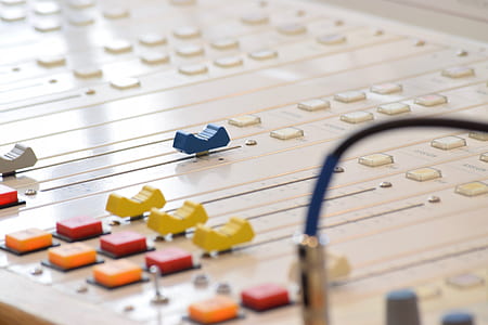 shallow focus of music mixer thumbnail